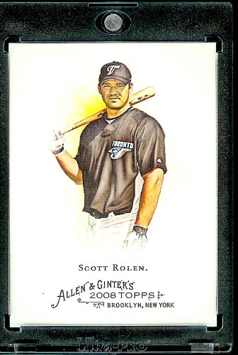 2008 Topps Allen and Ginter # 91 Scott Rolen ( Toronto Blue Jays ) MLB Baseball Card in Protective Display Case!