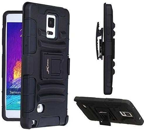 Note 4 Case,emoxz Samsuny Galaxy Note 4 Shockproof Drop Proof Heavy Duty Rugged Silicone 3 in 1 Combo Case (Black)