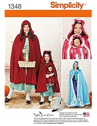 Art and Craft Supply: Simplicity Creative Patterns 1348 Misses, Childs and 18-Inch Doll Capes Sewing Patterns, Size A (3-8/XS-XL) - Simplicity Creative Patterns