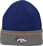 Denver Broncos White Band Stripe Beanie