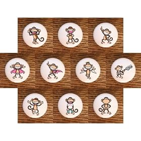 SET (10) BOBBY JACK DRESSER DRAWER PULLS KNOBS