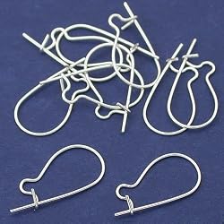 10 Earrings Kidney Wire Sterling Silver Hoop 25 Gauge