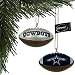 DALLAS COWBOYS OFFICIAL MINI FOOTBALL CHRISTMAS ORNAMENT SET (4)