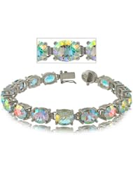 Radiant Shape Mystic Topaz Bracelet in Sterling Silver - Delightful