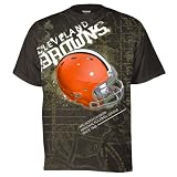 NFL Men's Cleveland Browns Helmitude Tee (Brown Suede, X-Large)