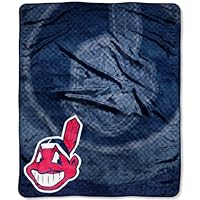MLB Cleveland Indians Raschel Plush Throw Blanket, Retro Design