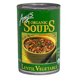 Amy's Organic Lentil Vegetable Soup, 14.5-Ounce Cans (Pack of 12)