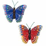2 Butterflies Tropical Haitian Metal Art Home Room Yard Decor ~ Breeze On In Sales