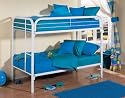 WHITE METAL TWIN SIZE BUNK BED TUBING & LADDER B7028W