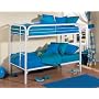 WHITE METAL TWIN SIZE BUNK BED TUBING & LADDER B7028W