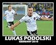 Lukas Podolski (Germany) "2010 at World Cup Goal" Double Matted 8" x 10" Photograph
