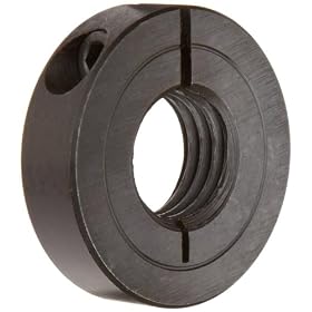 Climax Metal TC-025-28 Shaft Collar, Steel With Black Oxide Finish , Threaded , One Piece, 1/4" Bore, 13/16" OD,  1/4" Wide, With 4-40 x 3/8 Set Screw