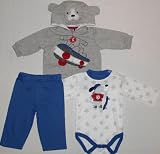 Mini Bean Boys 3 Piece Puppy & Skateboard Clothing Set