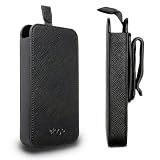 elago Slim Glide Leather Case for Apple iPhone 3G - (Black with Belt Clip)