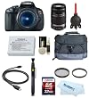 Canon EOS Rebel T4i Body w/ EF-S 18-55mm f/3.5-5.6 IS II Lens + Canon EF-S 55-250mm IS Lens + 32GB (10) + Canon Battery + Gadget Bag + Video Light