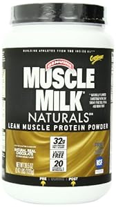 CytoSport Muscle Milk Naturals Lean Muscle Protein Powder, Natural Real Chocolate, 2.47 Pound