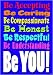 BE ACCEPTING BE CARING LARGE POSTER