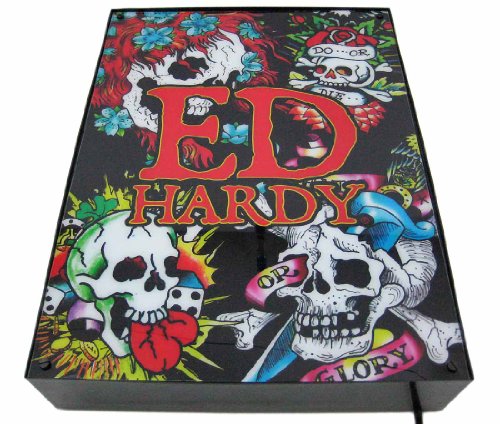 Licensed Ed Hardy Skulls Fluorescent Light Box