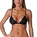 Anemone Women's Full Lace Semi Sheer Bralette Thin Band Black