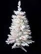 4.5' Pre-Lit White Artificial Christmas Tree - Multi Lights