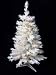4.5' Pre-Lit White Artificial Christmas Tree - Multi Lights