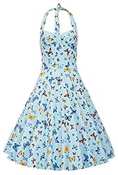 Sexy Cotton/Rayon/Spandex Cocktail Floral Print Halter Off the Shoulder Summer Backless Party Dress 
