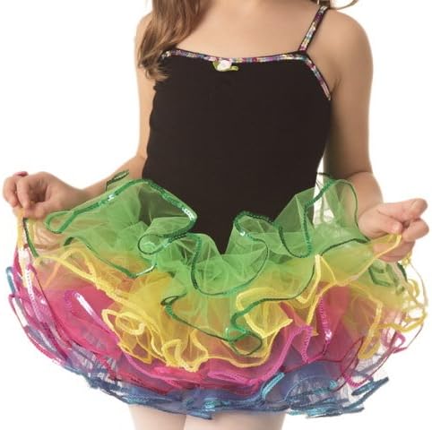 POPATU - Black Dance Dress with Multicolor Tutus