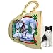 Border Collie Christmas Ornament Holiday Scene Tea Cup