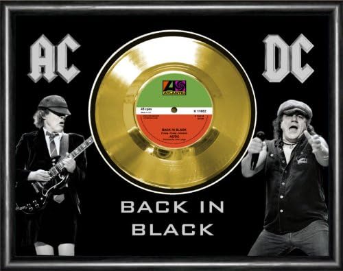 ACDC Back In Black Framed Gold Disc Display