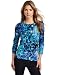 Jones New York Women's Printed Crewneck Tee, Multi, Petite/Small Jones New York Women's Printed Crewneck Tee, Multi, Petite/Small