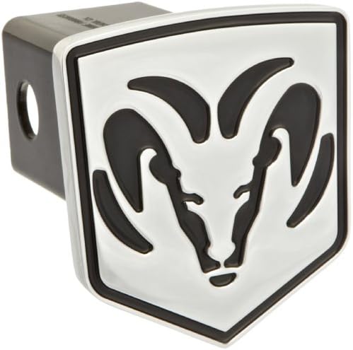 TM Performance 80003 Black Dodge Ram Head 2" Billet Hitch Cover