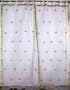 2 White Sheer Mirror Embroidery Indian Curtains Panels