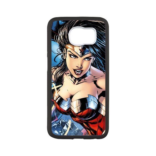 DIY Printed Case, S7 Case, Protective Hard Rubber Gel Samsung Case Cover Skin for Samsung Galaxy S7 - Wonder Woman (S7G186)