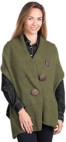 Overland Sheepskin Co Women's Handmade Cotton Button Wrap