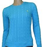 Polo Ralph Lauren Womens Cable Knit Sweater Blue-XL