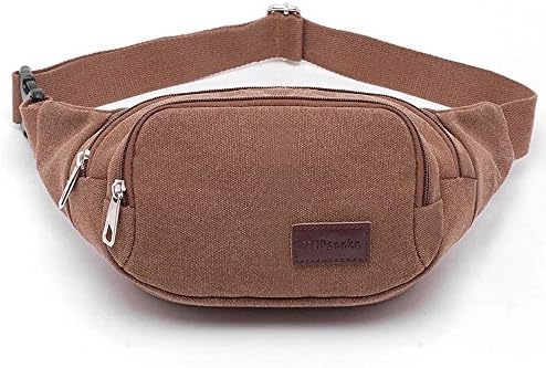 Aselling Unisex Outdoor Multi-function Stylish Dumpling Jiaozi Shaped Travel Pocket Canvas Waist Chest Bag For Smartphone/Keys/Passport/Cash Storage 2 Styles