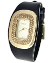 * DKNY Donna Karan Watch for Women * Model: NY4409 * Gold Tone * Black Leather Band