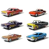 Set of 6 Muscle Car Garage Up In Flames Series 2 1 64 by Collectable Diecast