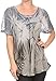 Sakkas Taylay Ombre Tie Dye Batik Long Embroidered Corset Neck Blouse Shirt Top