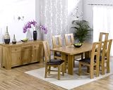 Manhattan Dining Table with 6 Ladderback Chairs and Sideboard