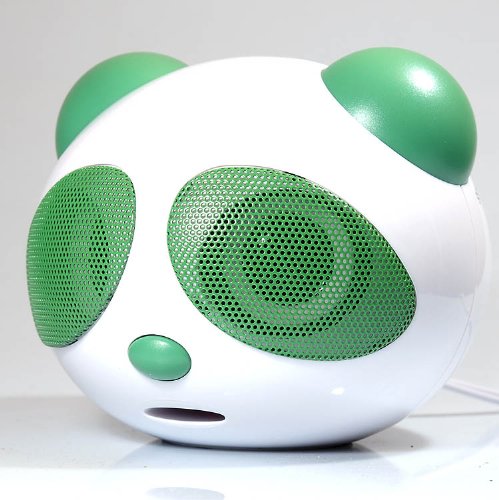 Mykind MK500 blanc et vert ,haut-parleur pour ordinateur pc /ordinateur apple/tablette/ lecteur de dvd portable équipés d’une sortie casque et d’un port USB. Disponible en différents colories