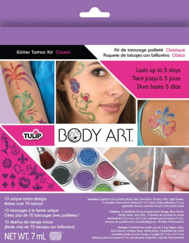 Duncan Crafts Tulip Body Art Glitter Tattoo Kit Classic