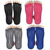 Non-slip Toeless Yoga Socks with Grips Fitness Pilates Socks - 4 Pair RS.3128.00 (15.00% Off) - Amazon