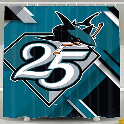 Custom San Jose Sharks Shower curtains 72*78inch Waterproof