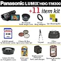 Panasonic HDC-TM300 32GB Full HD Camcorder With Monster Accessory Package Includes 3HR Battery & Charger, 4GB Memory, Lenses More