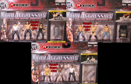 51XcEpcC9xL MICRO AGGRESSION 10 COMPLETE SET OF 3 3 PACKS WWE TOY WRESTLING ACTION FIGURE (2 TALL)