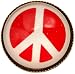 Unisex Peace Symbol Brooch Antique Bronze 20mm + FREE GIFT BAG