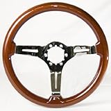 IMAGE OF 1963 - 1982 Corvette Steering Wheel Mahogany Wood Chrome