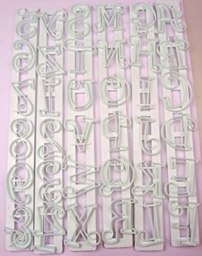 Golden Bell Fondant Cake Decoration Moldeling Cutter Alphabet Number Letter Cake Baking Molds Tool Set