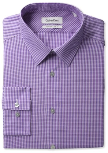 Calvin Klein Men's Long-Sleeve Slim-Fit Non-Iron Point Shirt